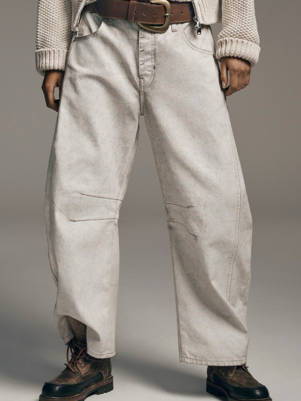 We The Free Free People Good Luck Coated Barrel Jeans - Picture 6 of 13